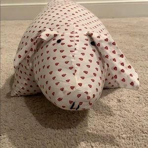 ROLLER RABBIT PINK HEARTS STUFFED ANIMAL PIG